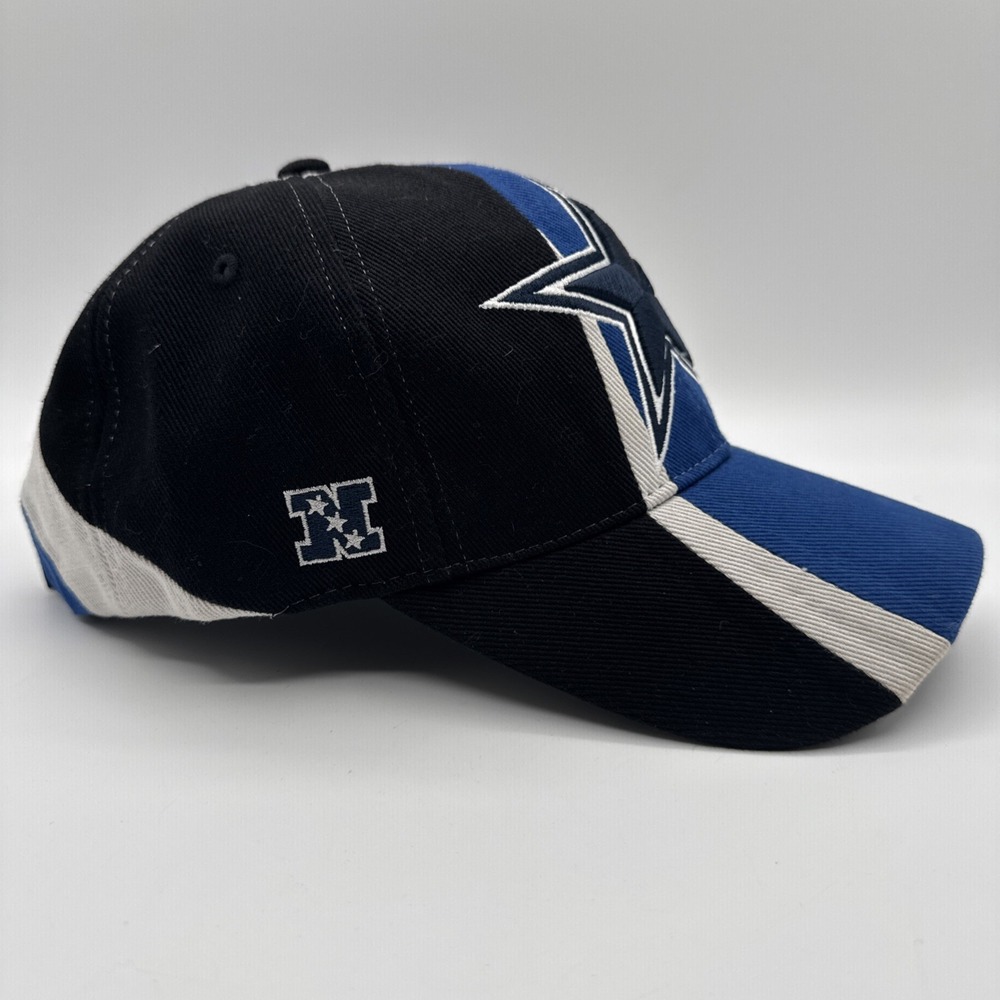 Vintage Dallas Cowboys Big Star Logo Cap Reebok NFL Blue/Black/White - Picture 2 of 9